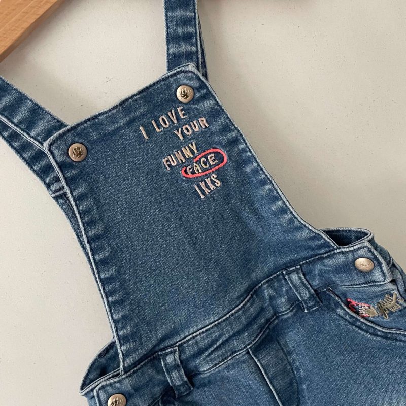 IKKS 80 - Salopette in jeans 'Love' - Afbeelding 2