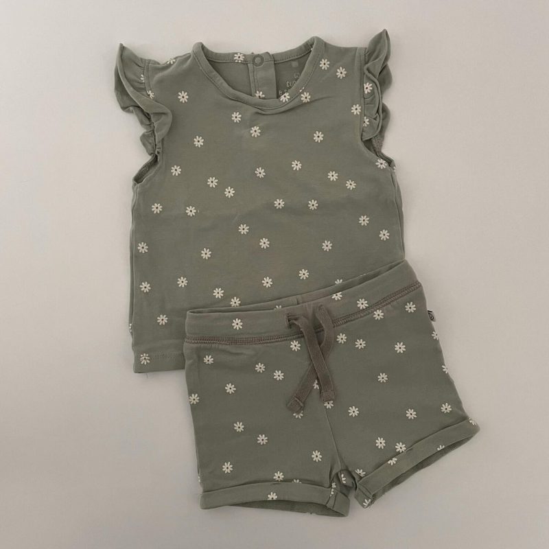 Setje met t-shirt en short groen